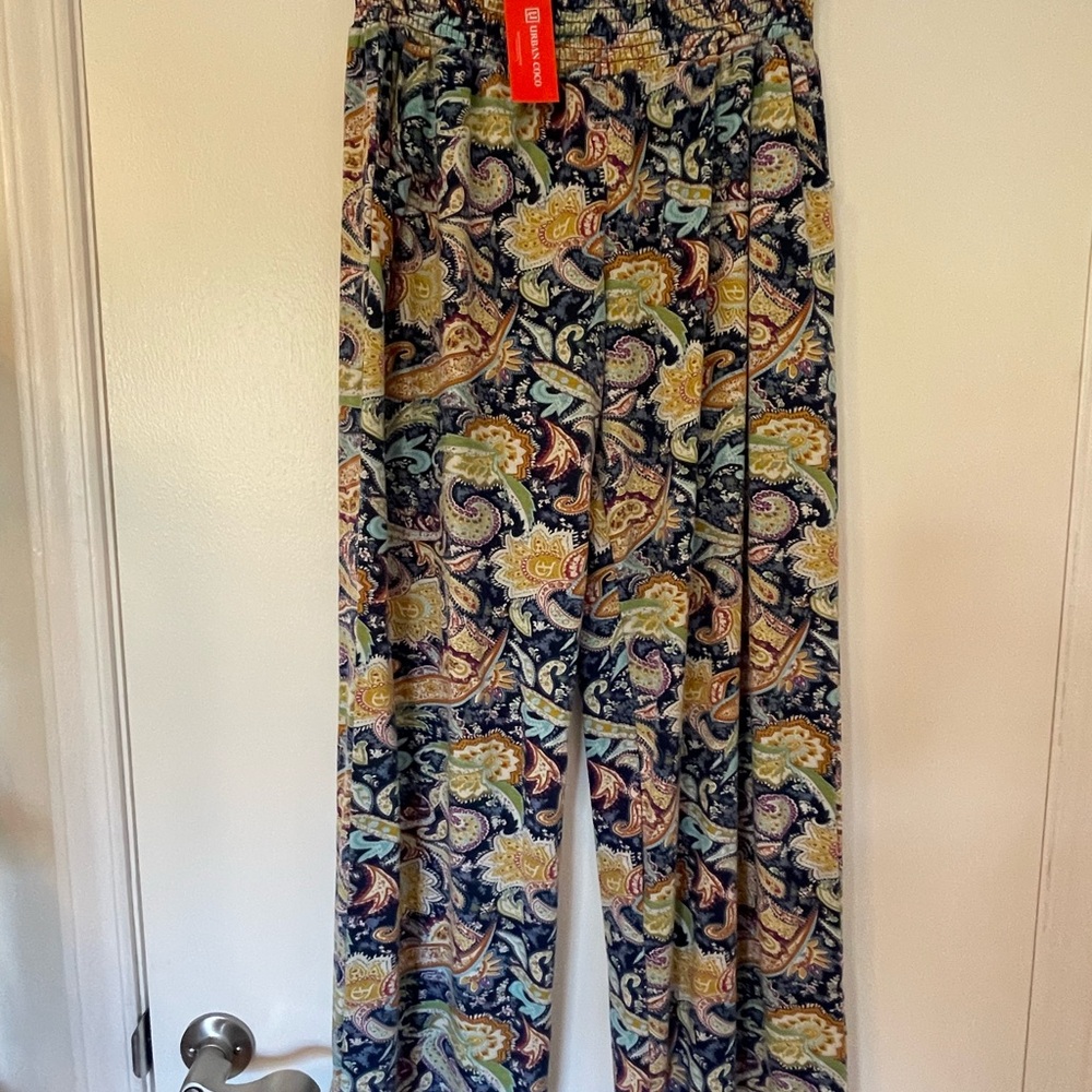 NEW! Urban Coco Paisley XL Pants with Pockets & Elastic Waistband